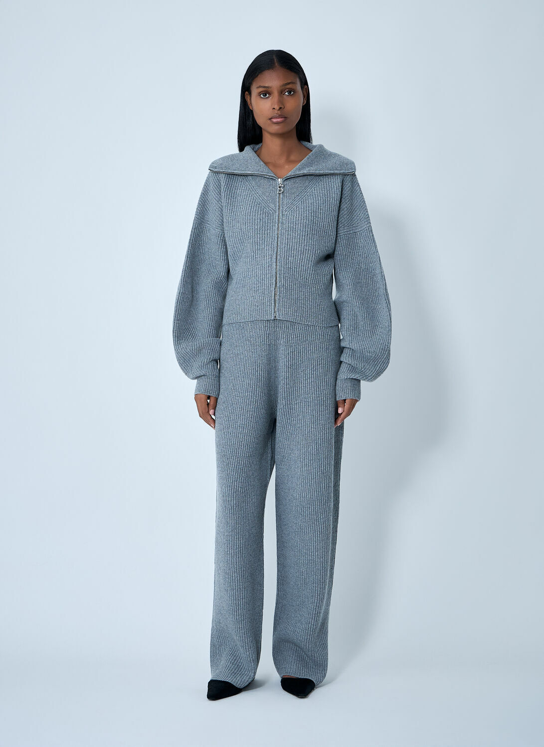 Sportmax Wool-Blend Zip-Up Sweater