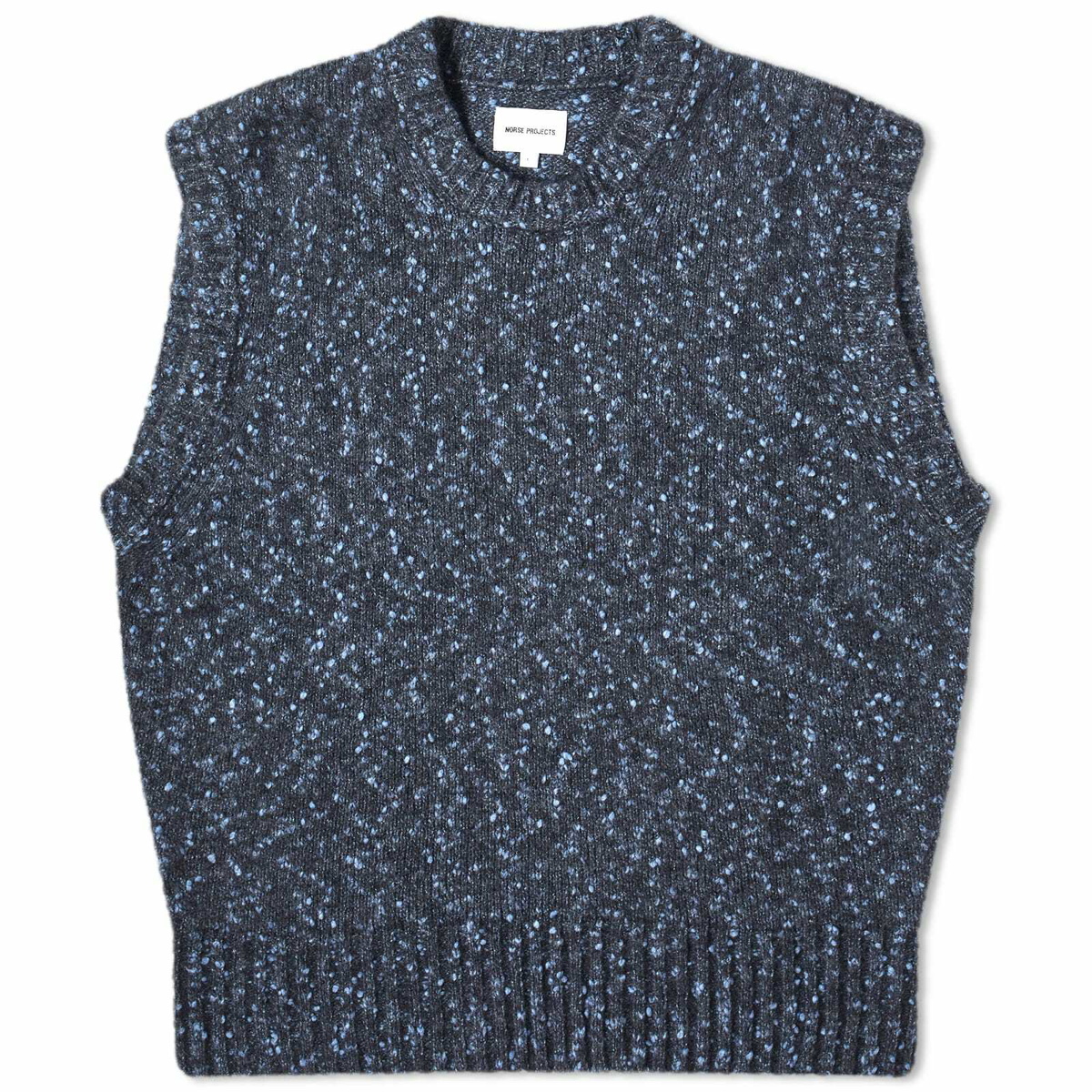 Norse Projects Men's Manfred Alpaca Merino Vest in Light Stone Blue ...