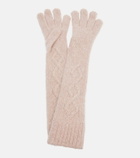 Moncler Embroidered alpaca-blend gloves