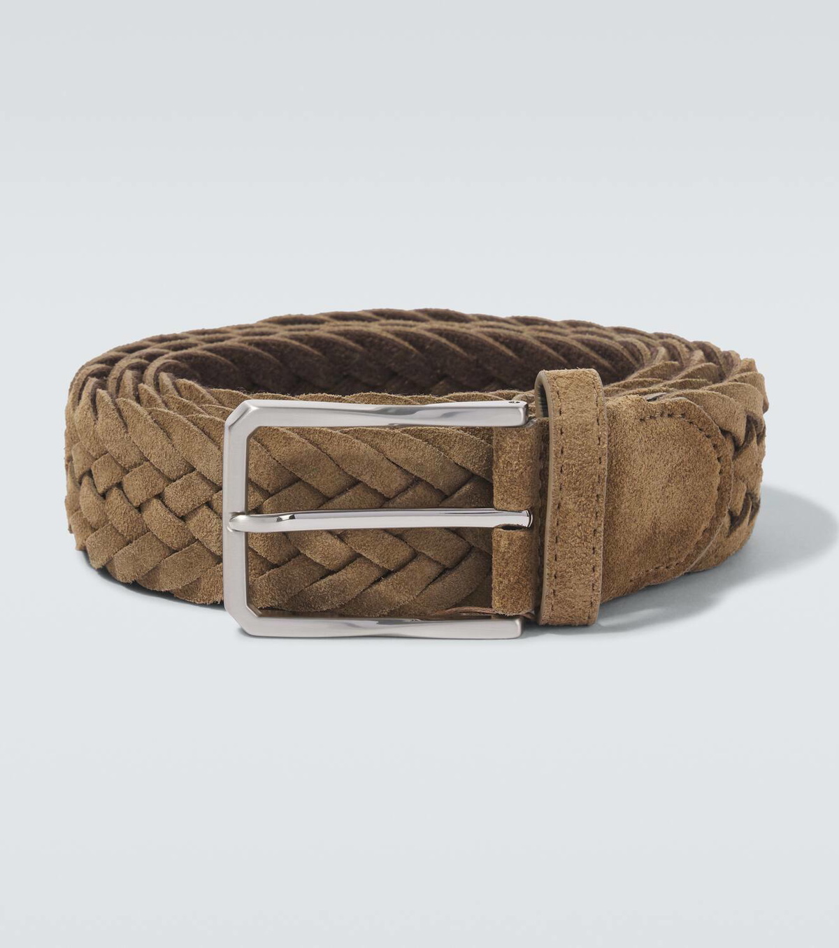 Canali Braided suede belt