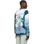 Off-White Blue and White Waterfall Sweater