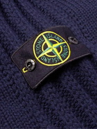 Stone Island - Logo-Appliquèd Wool-Blend Hooded Jacket - Blue