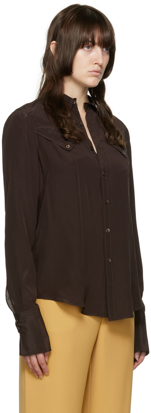 Maiden Name SSENSE Exclusive Brown Odette Shirt