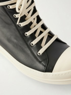 Rick Owens - Ramones Full-Grain Leather and Rubber Sneakers - Black