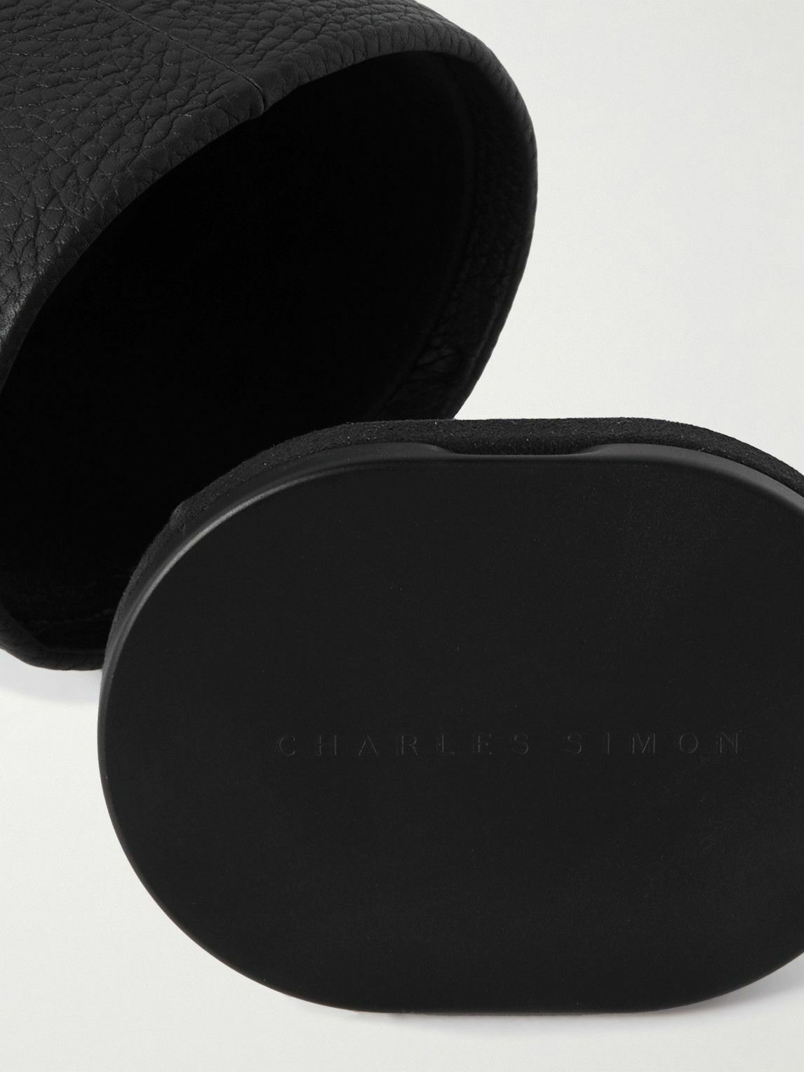 CHARLES SIMON Eaton Full-Grain Leather Three-Piece Travel Watch