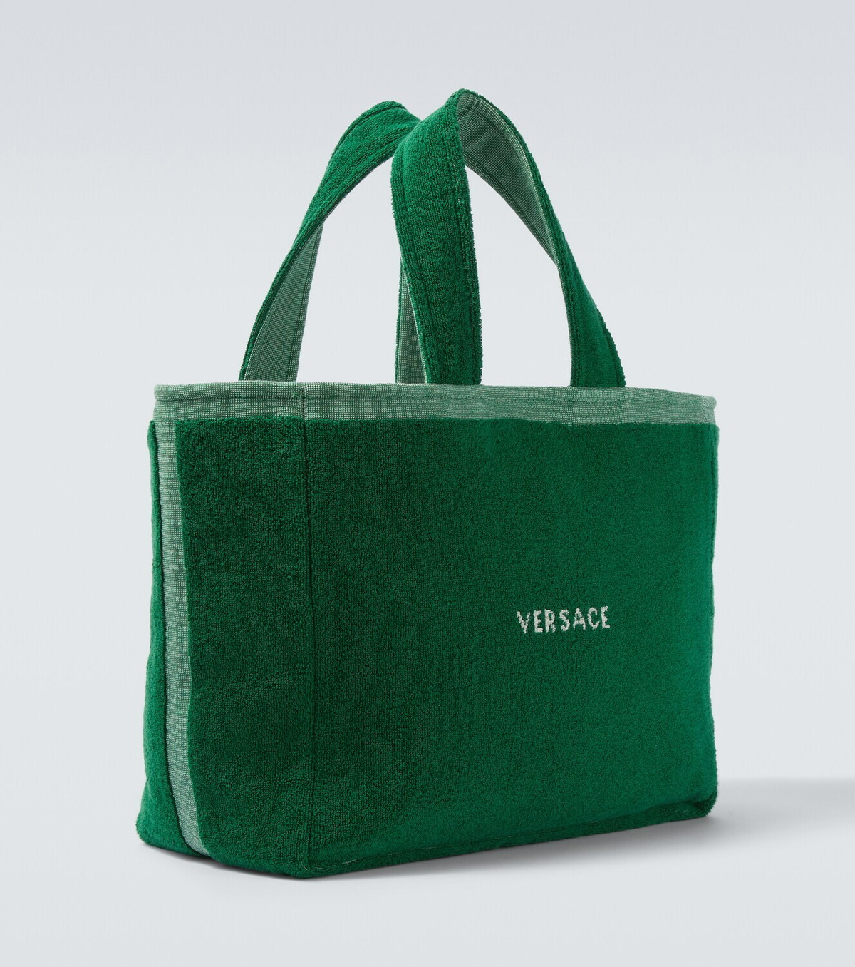 Versace Medusa cotton-terry jacquard tote bag