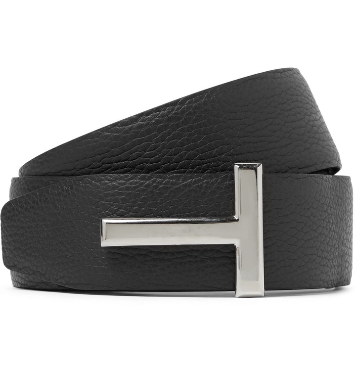 Photo: TOM FORD - 4cm Black and Brown Reversible Full-Grain Leather Belt - Black