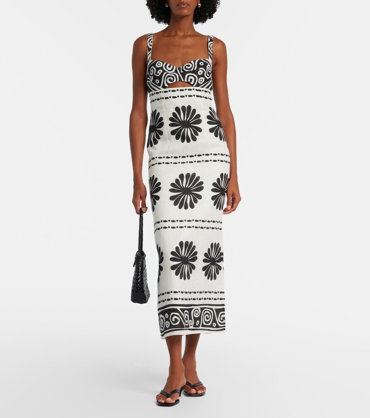 Cala de la Cruz Nara floral linen maxi dress