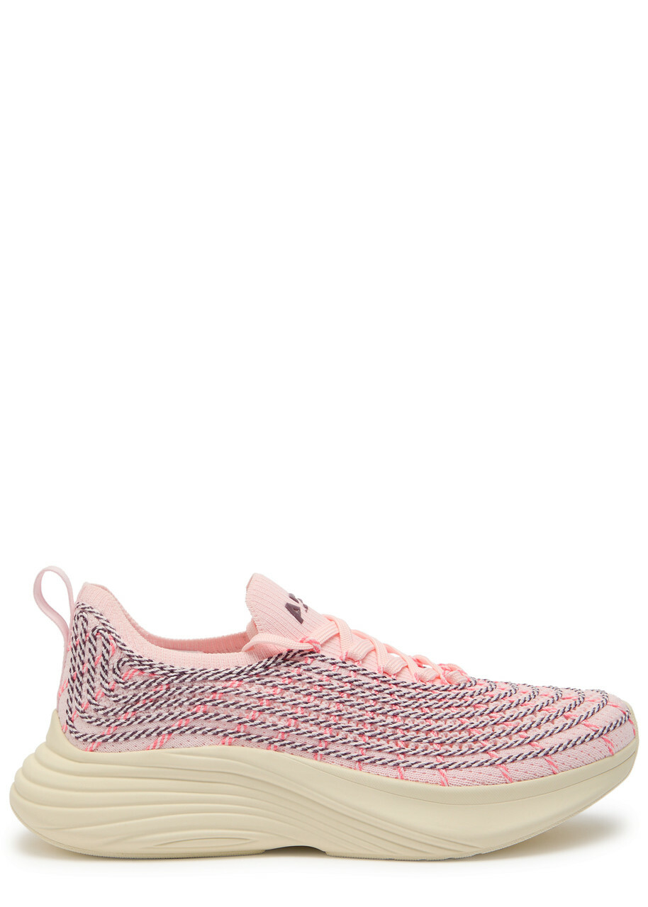 Athletic Propulsion Labs Zipline Embroidered Knitted Sneakers Light Pink