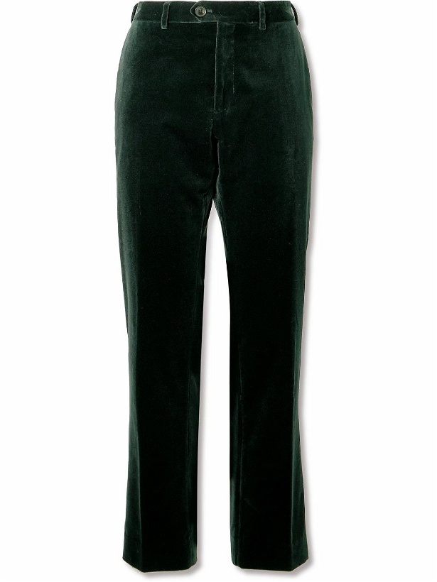 Photo: A Kind Of Guise - Straight-Leg Cotton-Velvet Trousers - Green