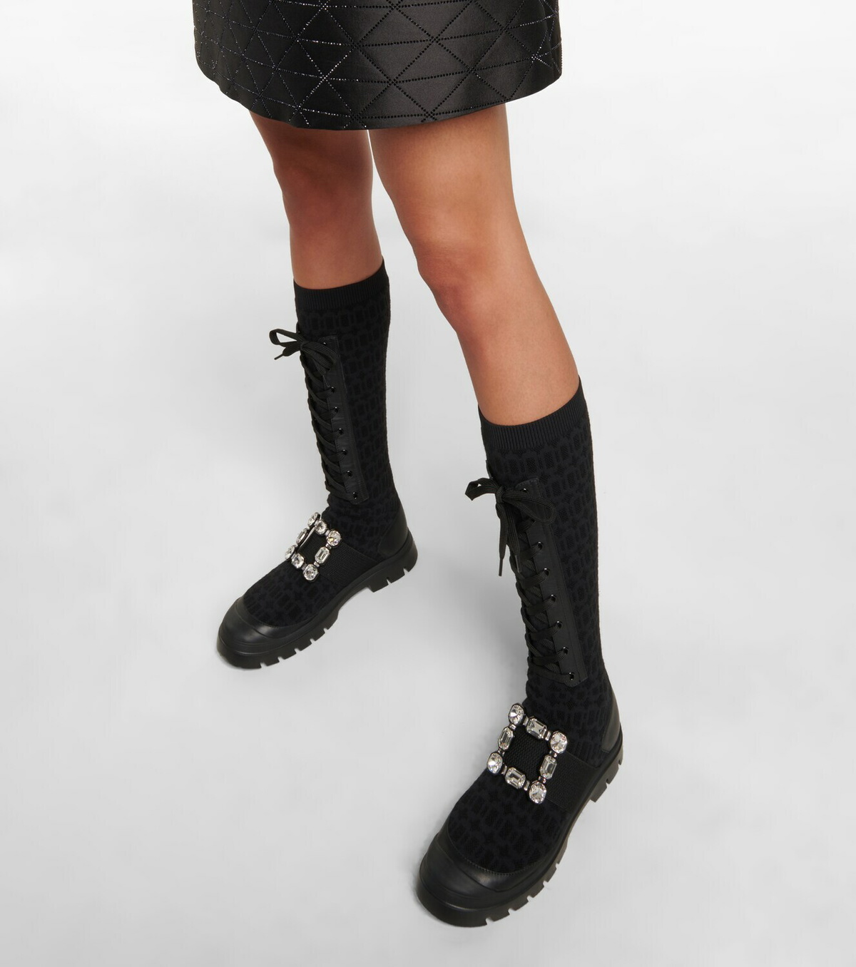 Roger Vivier Walky Viv' embellished lace-up boots