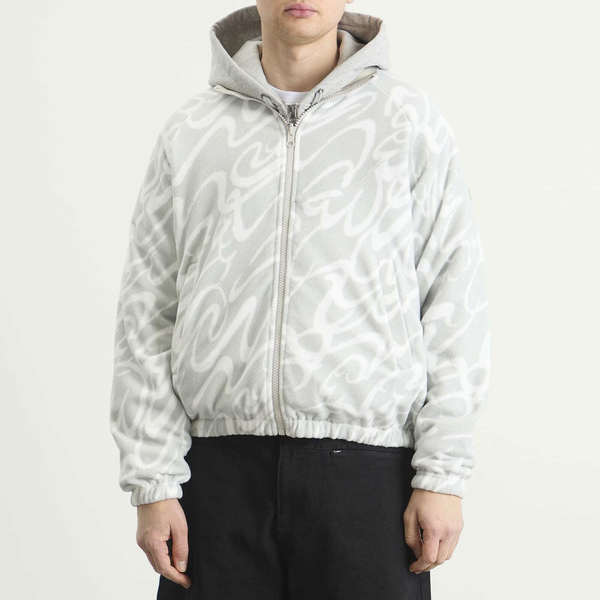 Dime Men's Reversible Chilling Fleece Jacket in Granite/Bone