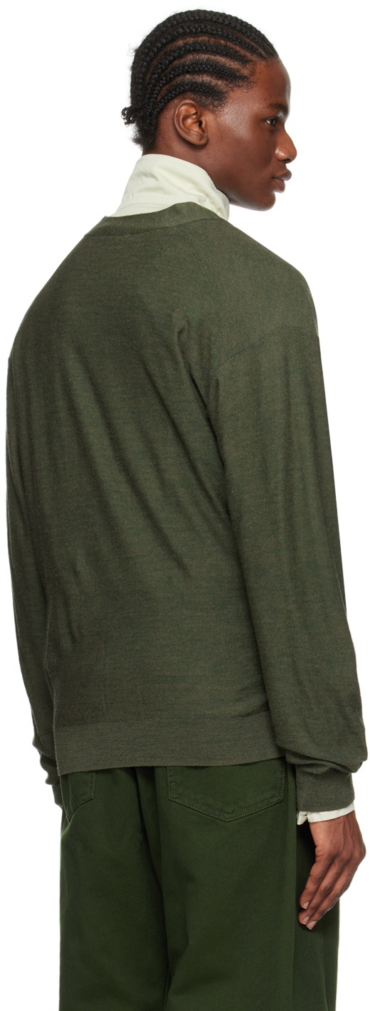 LEMAIRE Green Twisted Cardigan Lemaire