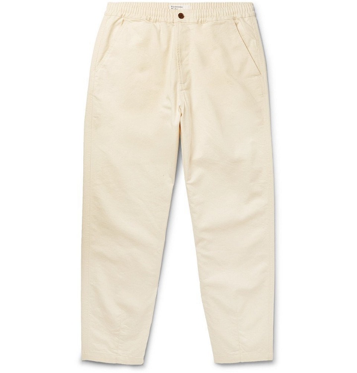 Photo: Universal Works - Tapered Cotton-Blend Twill Trousers - Ecru