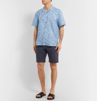 Paul Smith - Slim-Fit Tapered Cotton and Ramie-Blend Shorts - Navy