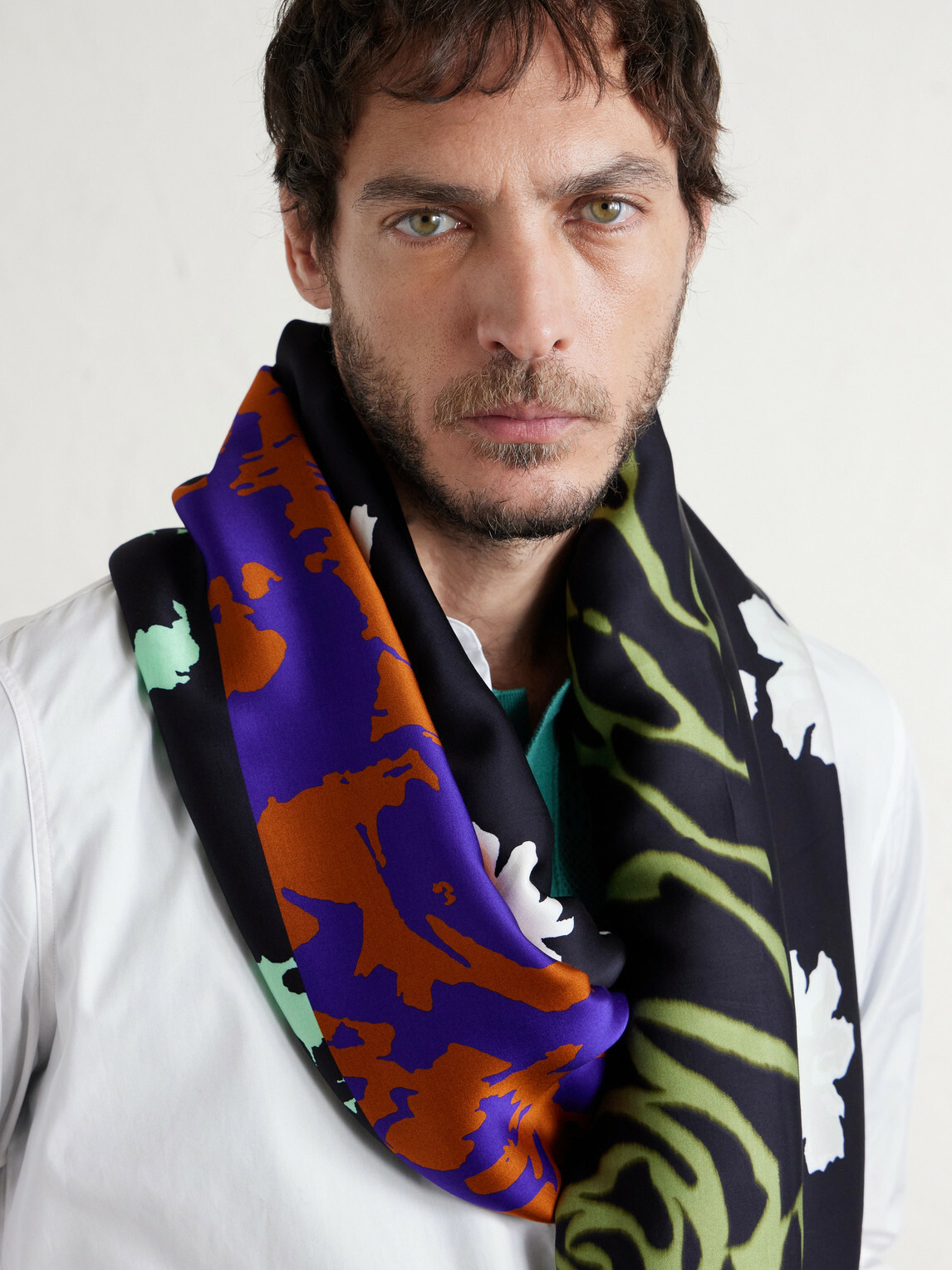 Dries Van Noten - Floral-Print Satin Scarf Dries Van Noten