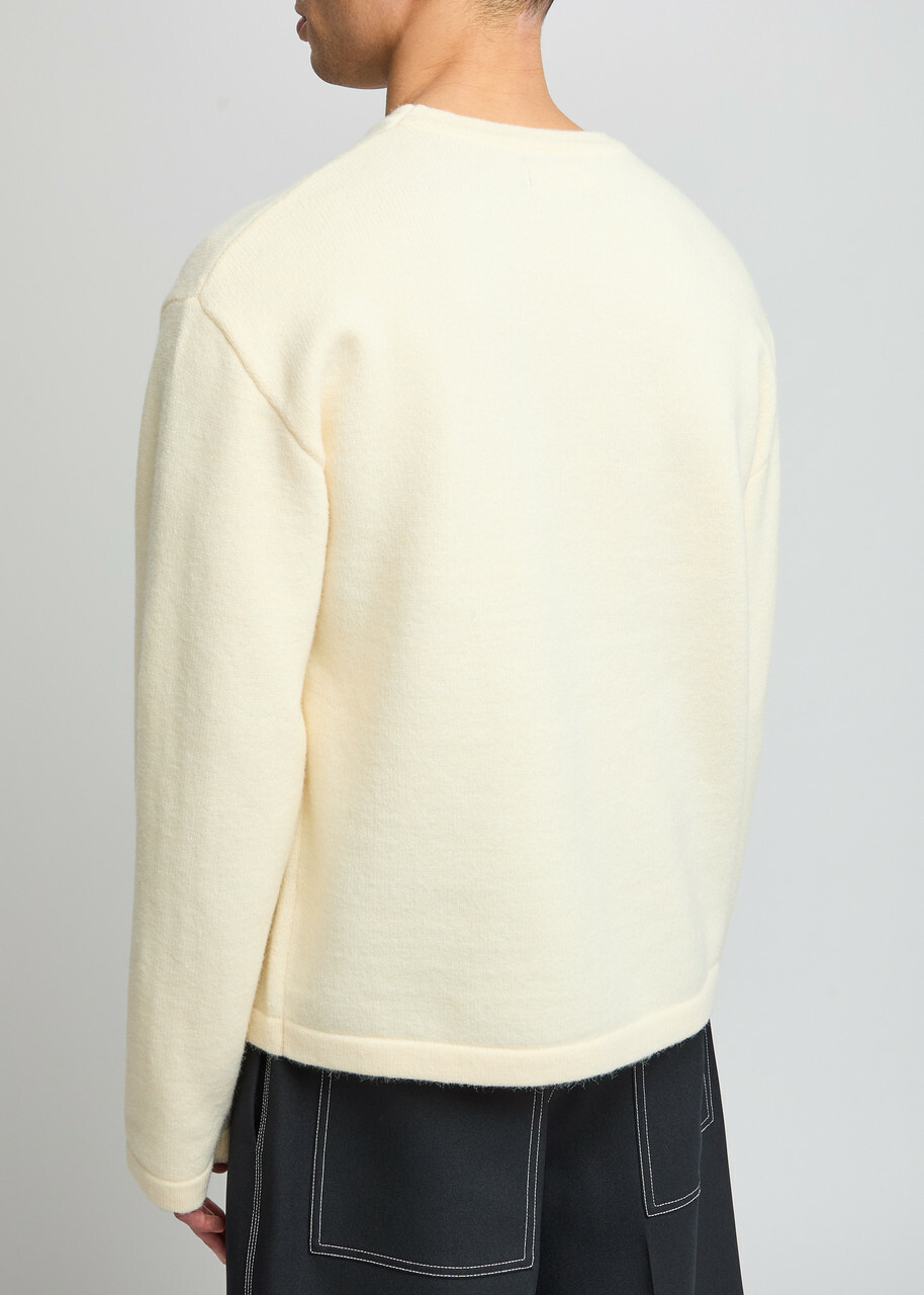 Honor The Gift Logo-embossed Knitted Jumper Cream