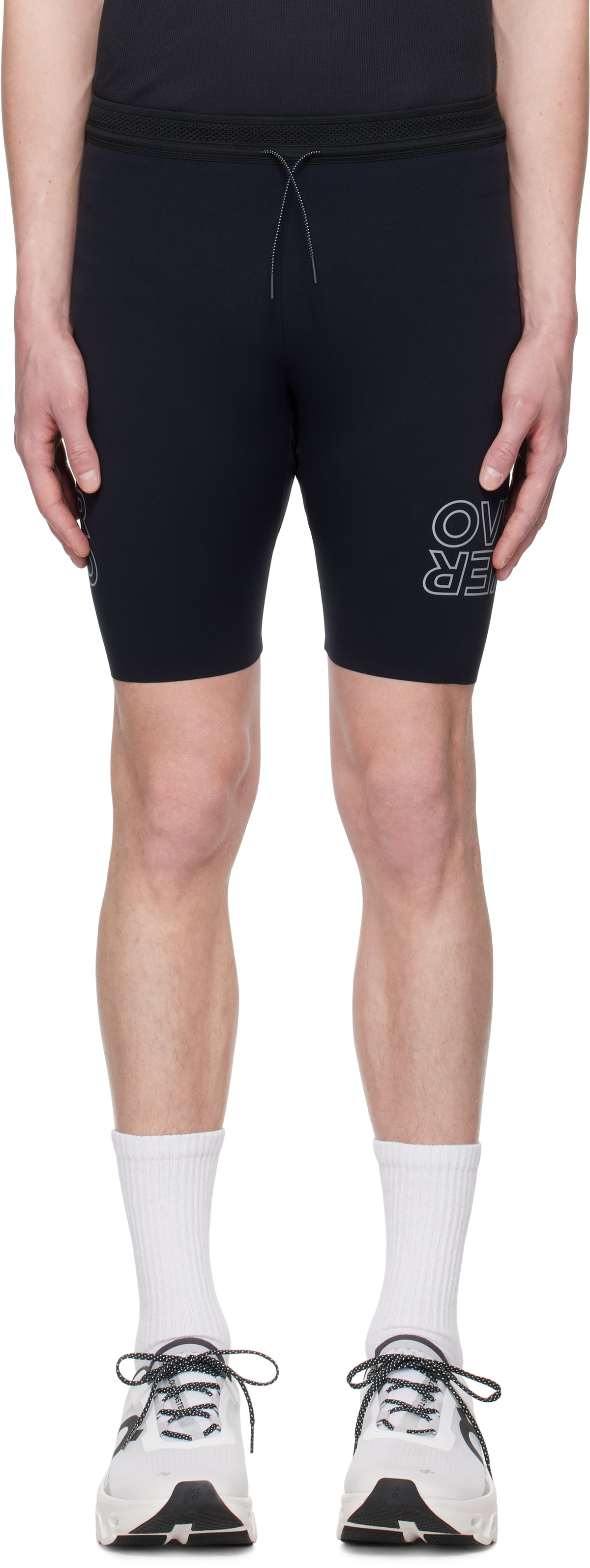 OVER OVER Black Half Tight Shorts