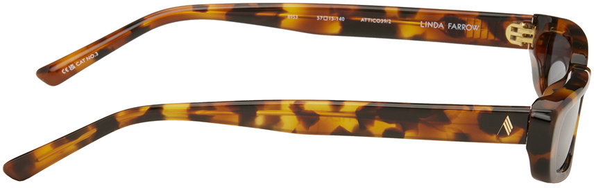 美品The ATTICO x Linda farrow コラボサングラスブラウン The Attico Tortoiseshell Linda Farrow Edition Thea
