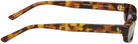 The Attico Tortoiseshell Linda Farrow Edition Thea Sunglasses