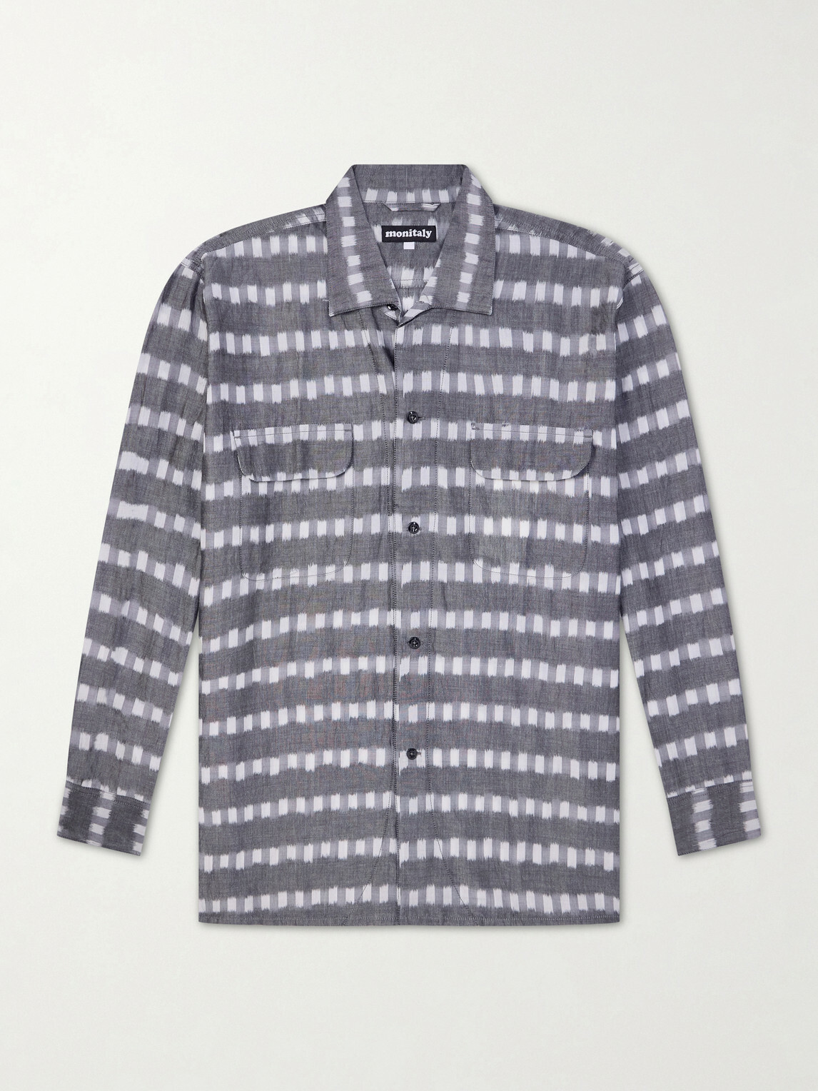 Monitaly - Milano Printed Cotton Shirt - Gray