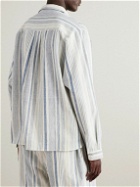 11.11/eleven eleven - Striped Organic Cotton Shirt - Blue