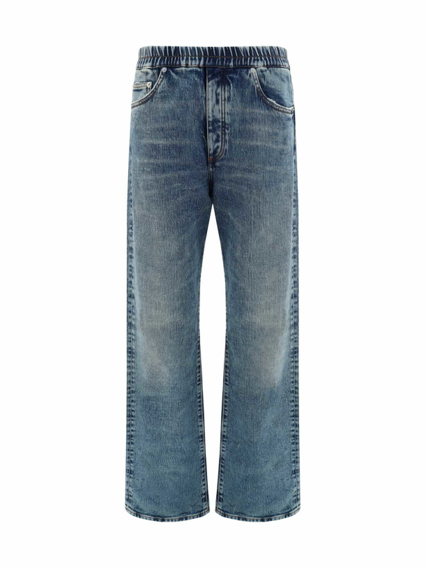 Photo: HERON PRESTON Elastic Waisted Wide-leg Jeans