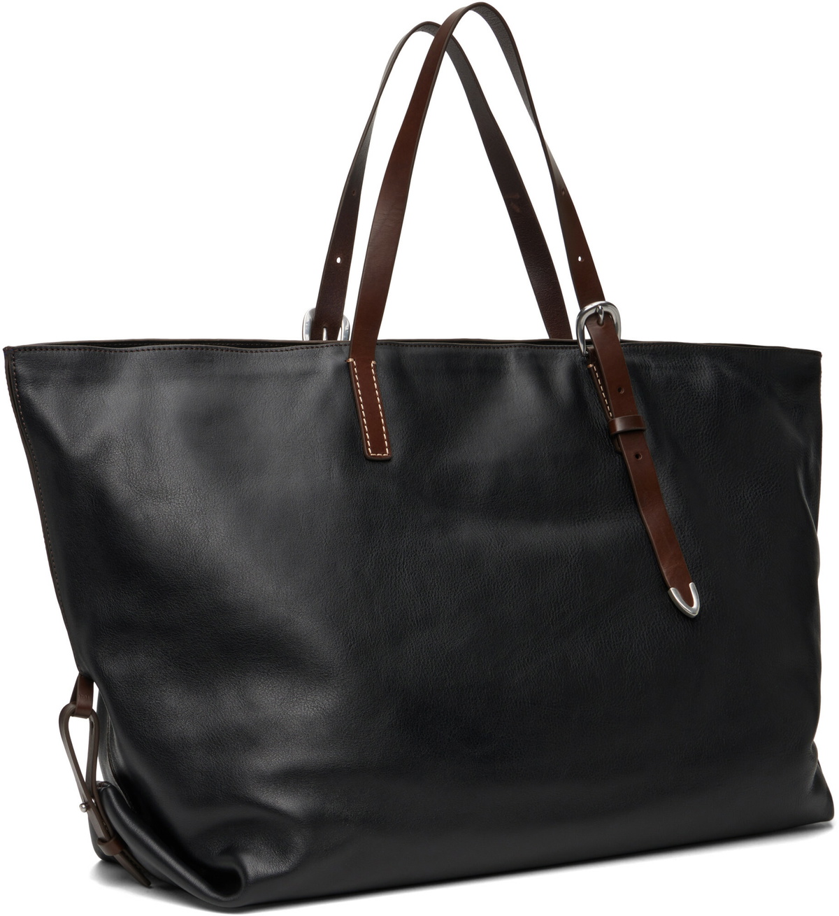 Paul Smith Black Leather Duffle Bag