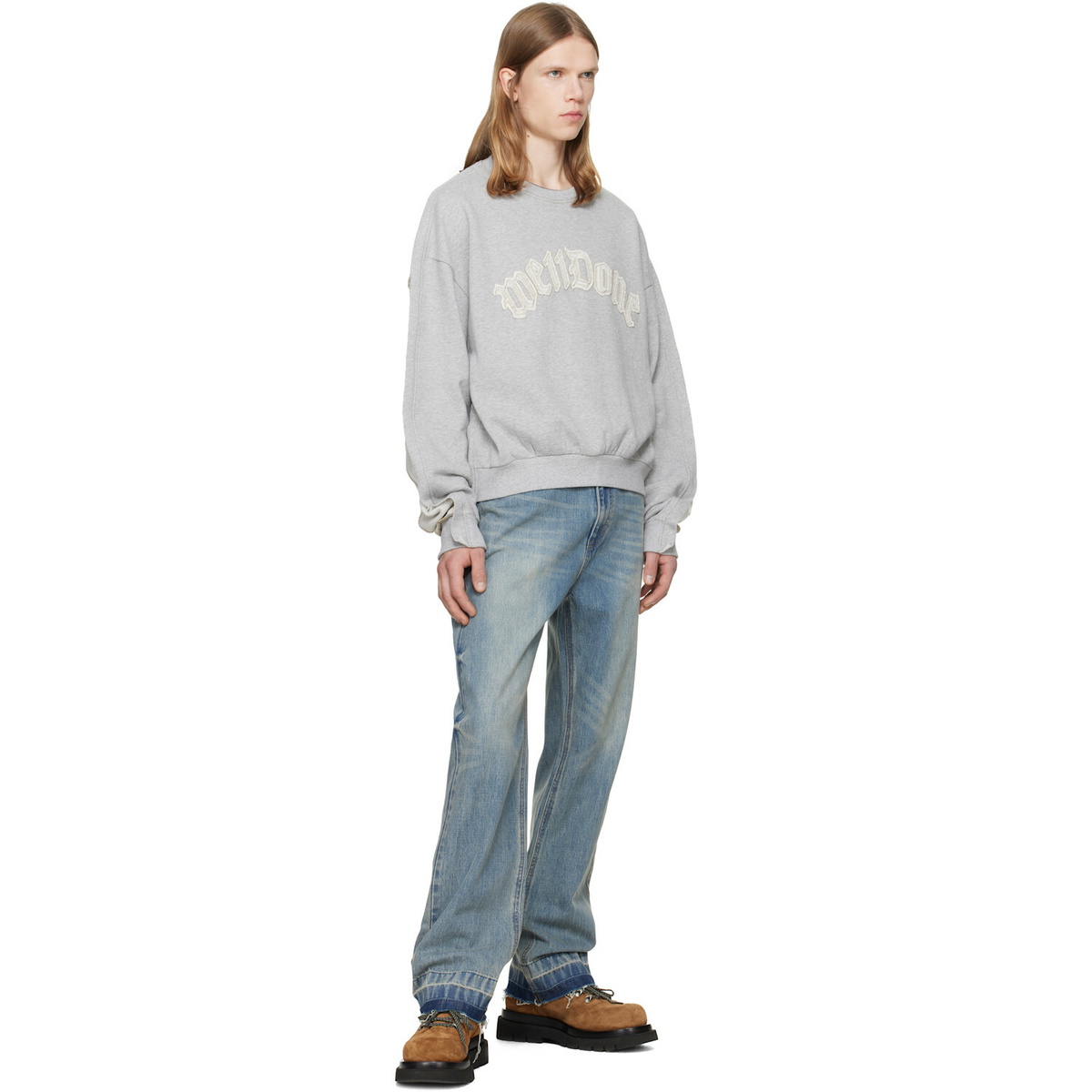 We11done Gray Inside-Out Sweatshirt