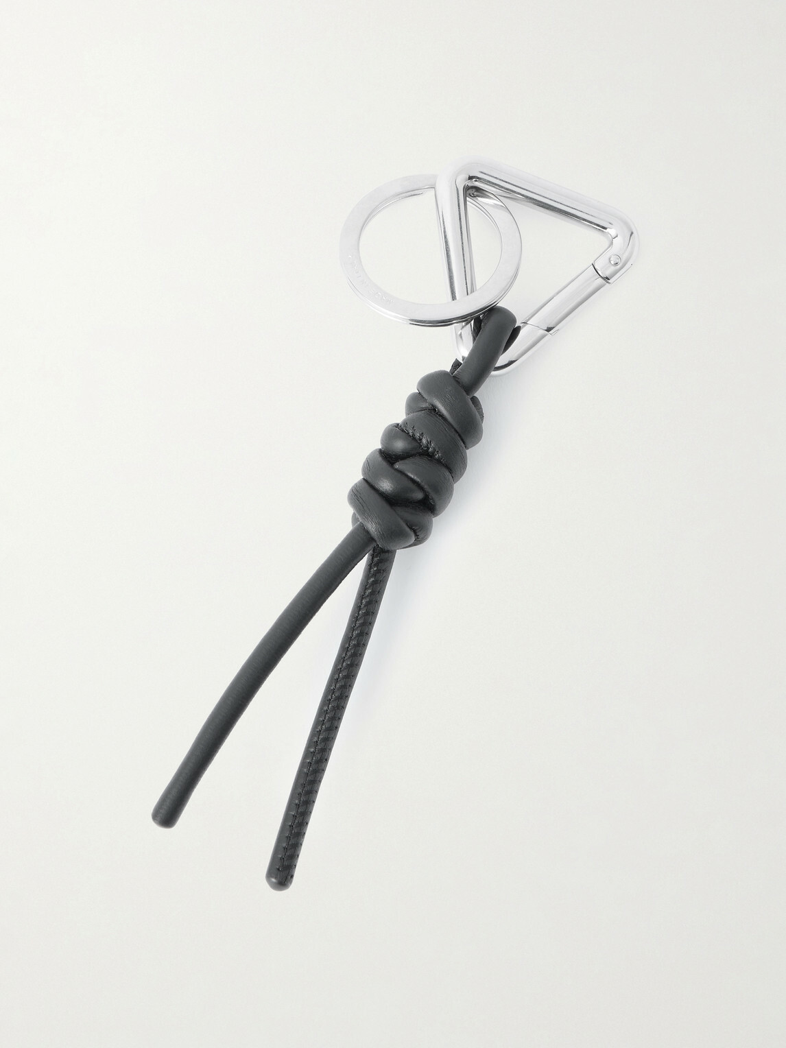 Bottega Veneta - Braided Leather and Silver-Tone Keyring