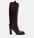 Burberry Cavalier 85 leather knee-high boots