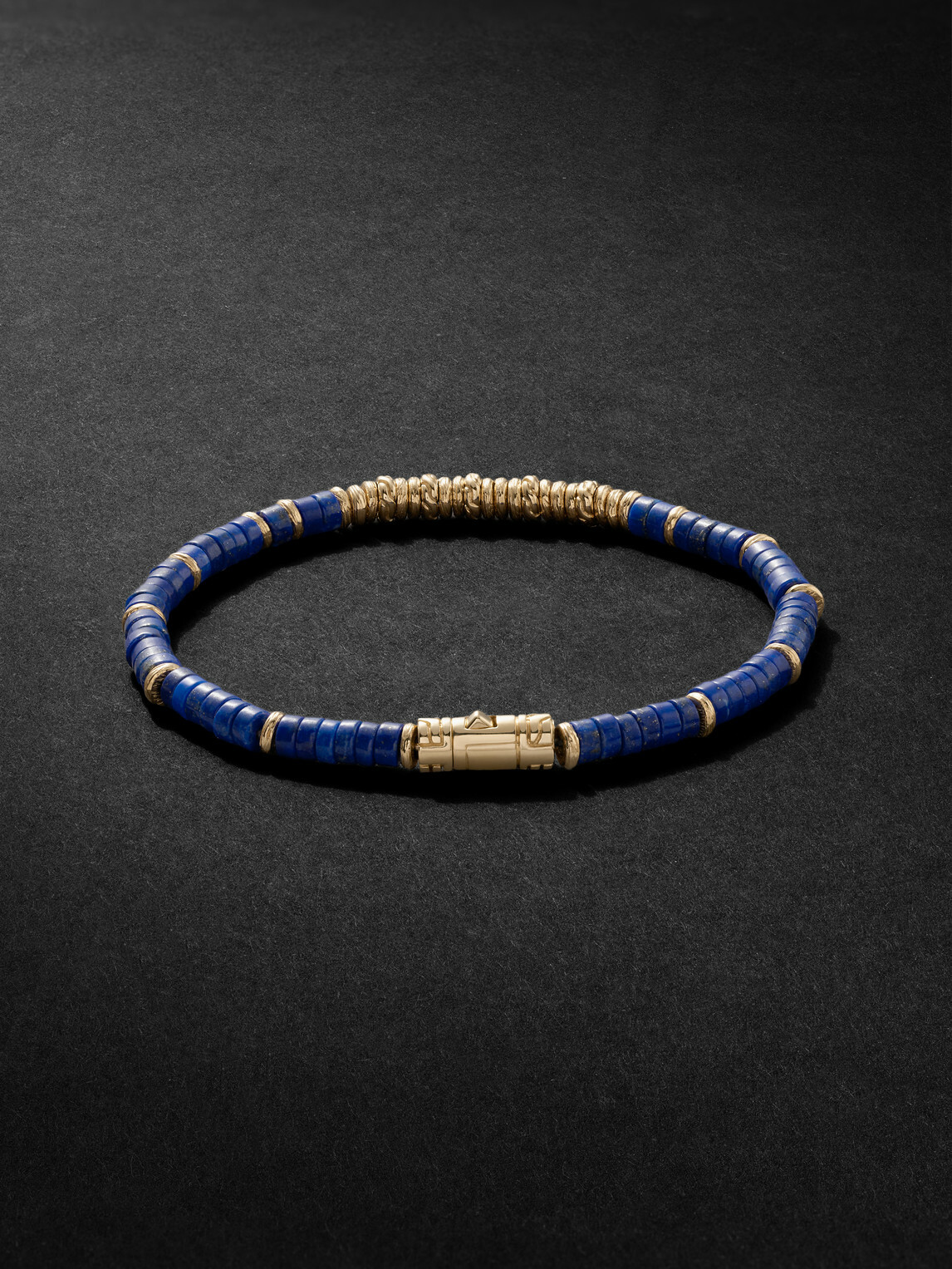 John Hardy - Gold Lapis Lazuli Heishi Beaded Bracelet - Blue