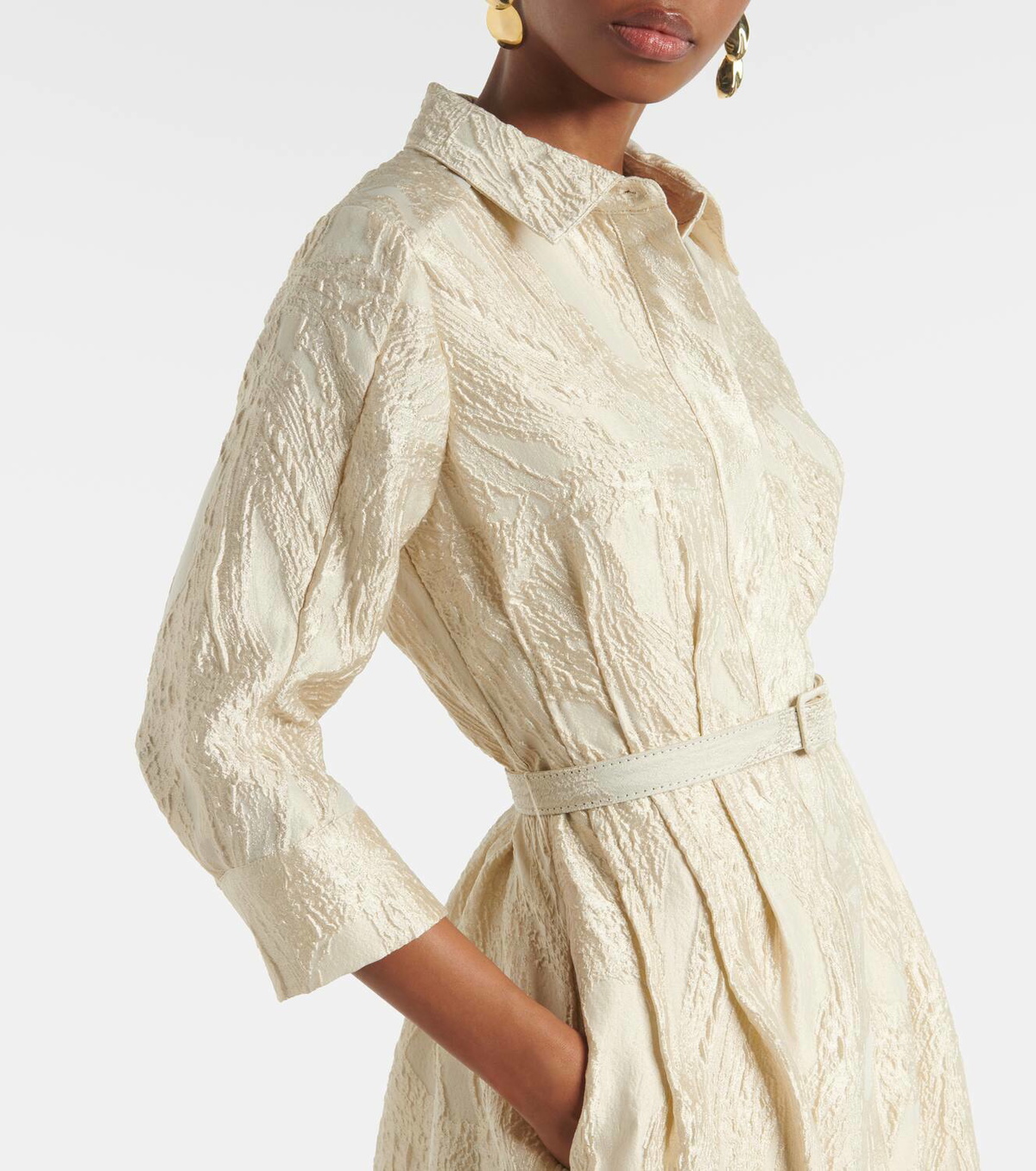 Jonathan Simkhai ワンピース Courtney jacquard gown1000031 jonathan-simkhai-beige-