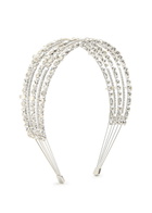 Self-portrait Crystal-embellished Metal Headband - Silver - One Size