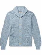 Faherty - Shawl-Collar Cotton and Cashmere-Blend Cardigan - Blue
