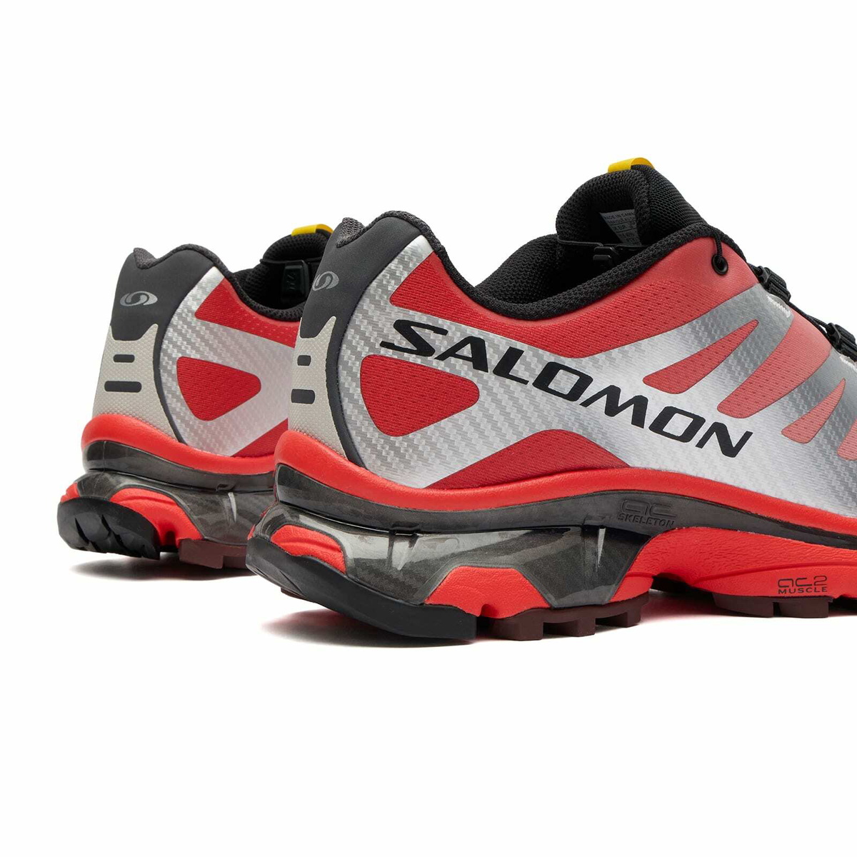 Salomon Men's XT-4 OG Sneaker in Silver/Black/Fiery Red