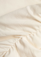 Reformation Trish Ruched Stretch-cotton top Cream