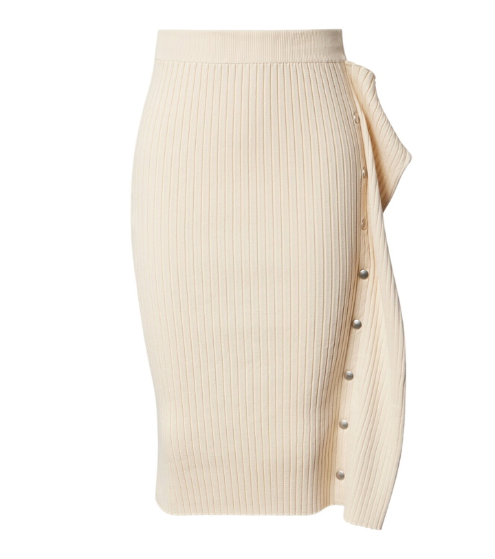 Photo: Stella McCartney Ribbed-knit cotton midi skirt