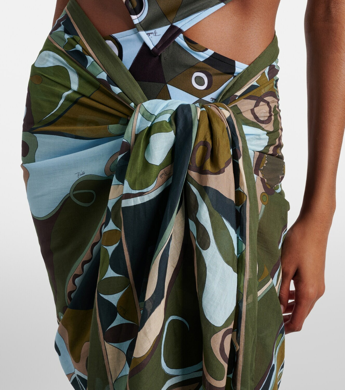Pucci Orchidee cotton beach cover-up