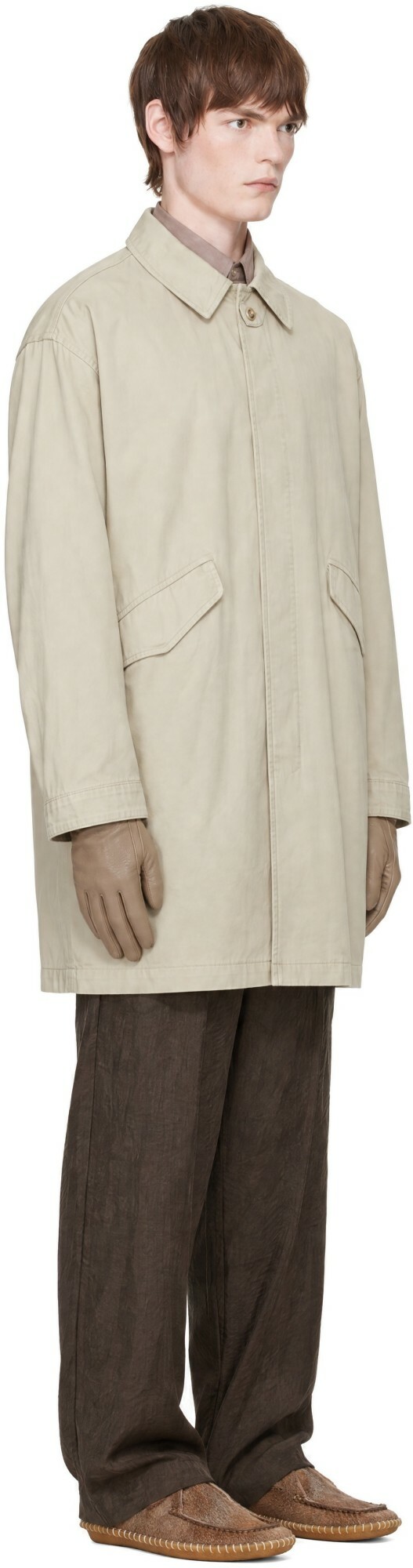 LEMAIRE Beige Military Parka Coat
