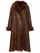 ALBERTA FERRETTI Reversible Faux Fur & Faux Leather Coat