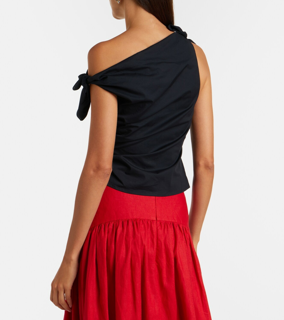 Staud Bellaria asymmetric cotton top