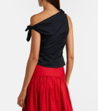 Staud Bellaria asymmetric cotton top