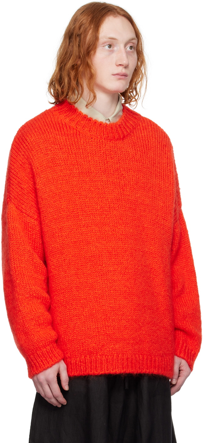 Cordera Orange Fuzzy Crewneck