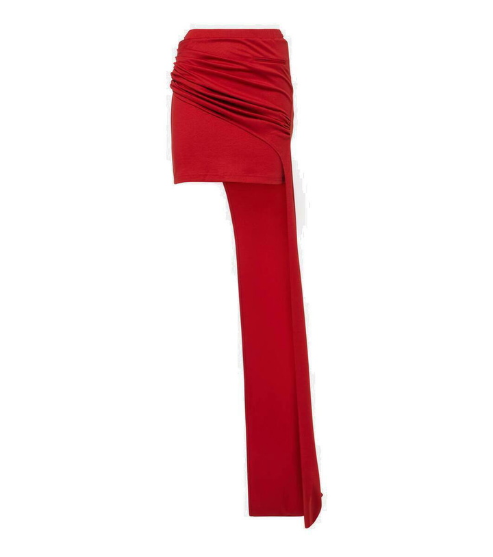 Photo: Didu Draped cotton jersey miniskirt