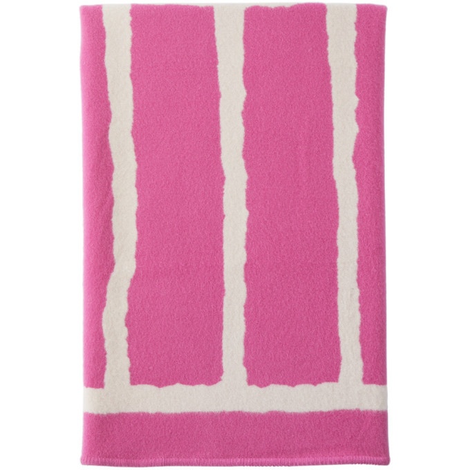 Photo: Tekla Pink and Off-White Mr. A Edition Wool Blanket