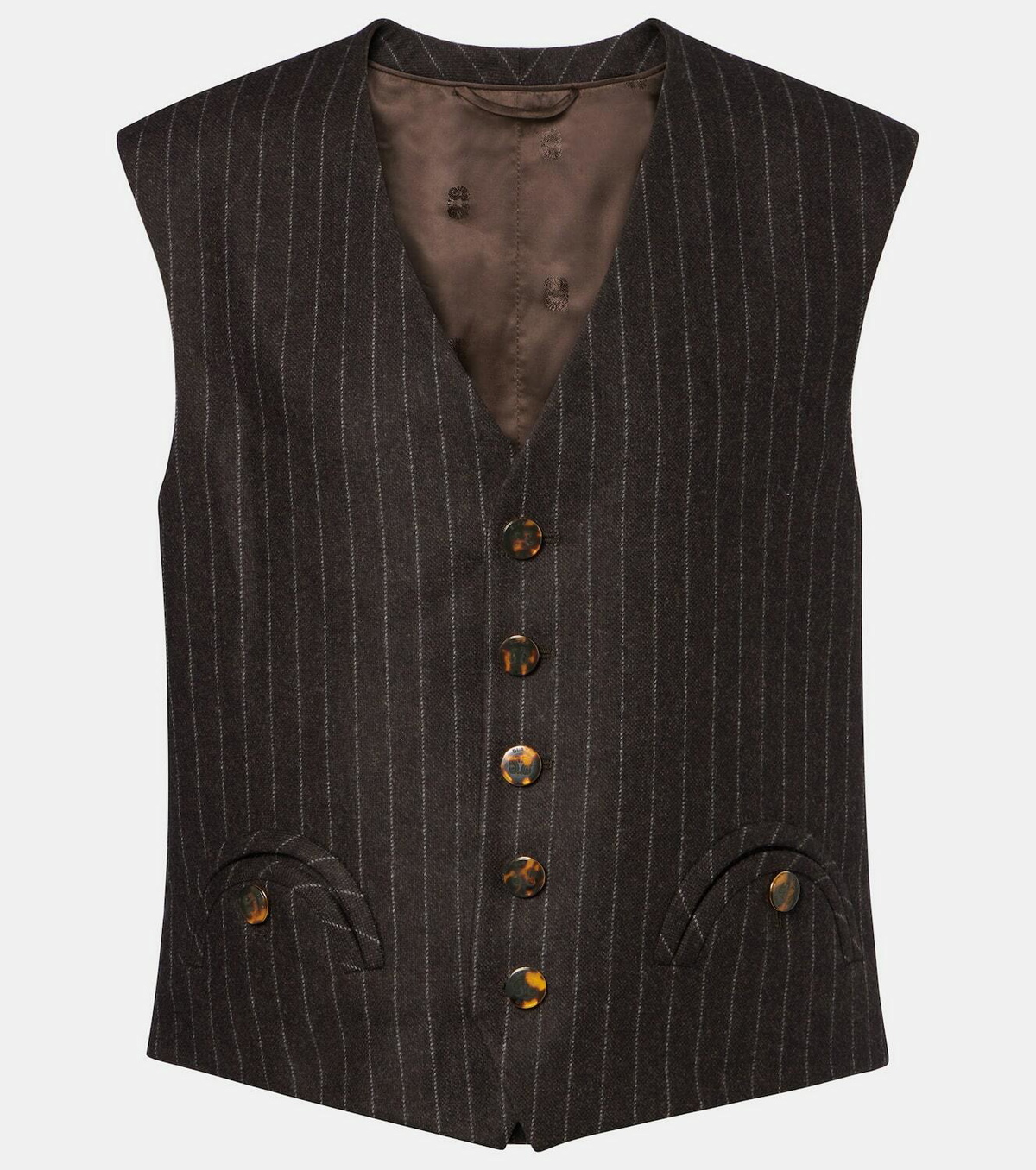 Blazé Milano Feral pinstripe wool and cashmere vest