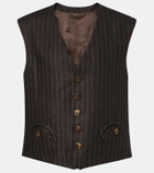 Blazé Milano Feral pinstripe wool and cashmere vest