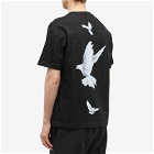 3.Paradis Men's Freedom Doves T-Shirt in Black