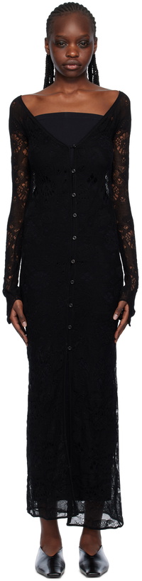 Photo: Olēnich Black V-Neck Maxi Dress
